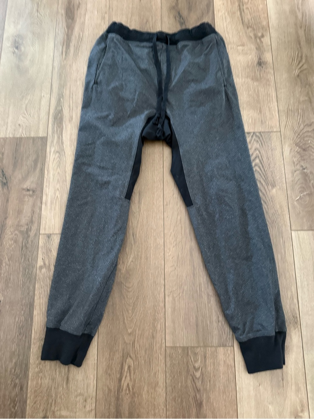 lululemon athletica Men's Charcoal Gray Joggers with Black Trim